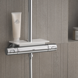 GROHE Vitalio System 310 Duschsystem mit Thermostatbatterie mit Ablage