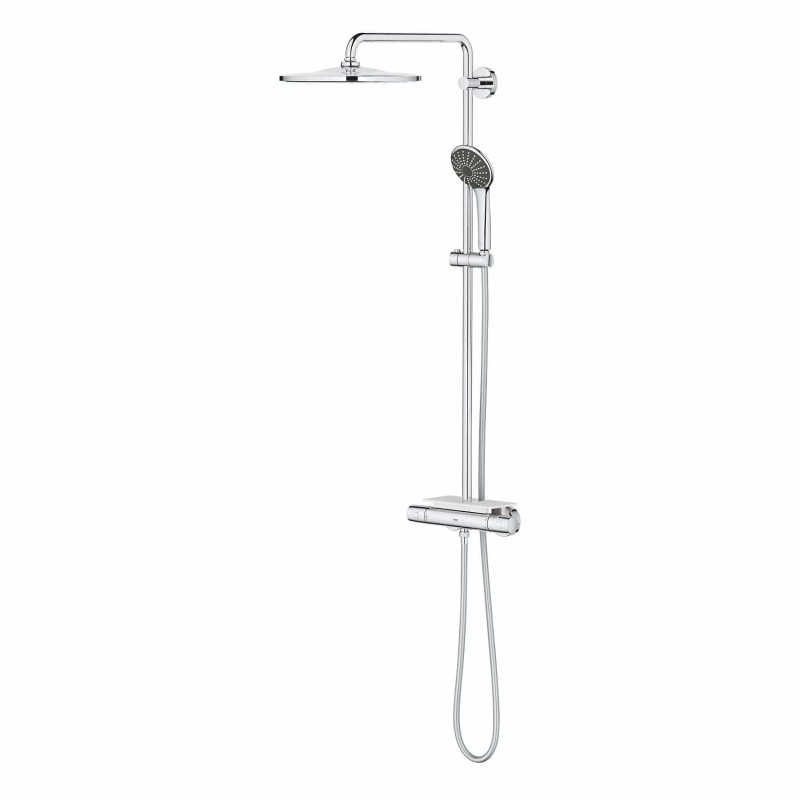 GROHE Vitalio System 310 Duschsystem mit Thermostatbatterie mit Ablage