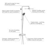 GROHE Vitalio System 310 Duschsystem mit Thermostatbatterie mit Ablage