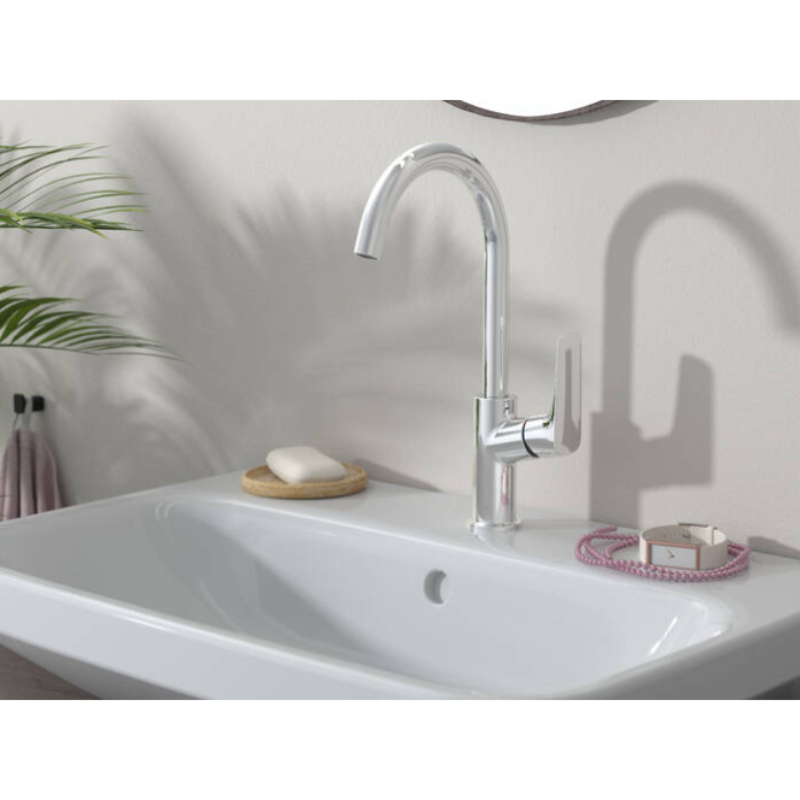 hansgrohe Talis S² Einhebel-Waschtischmischer 210 mit Schwenkauslauf u. Push-Open Ablaufgarnitur