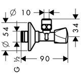 hansgrohe Eckventil E DN 15