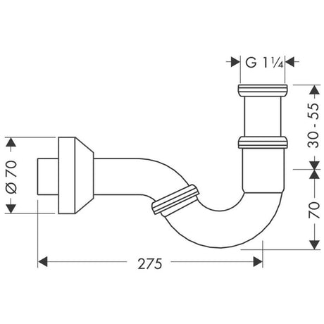 hansgrohe Bidet Röhrensifon