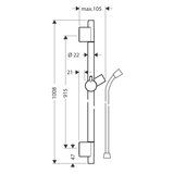 hansgrohe Unica S Puro Brausenstange 90 cm