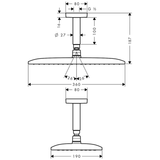 hansgrohe Raindance E Kopfbrause 360 1jet mit Deckenanschluss