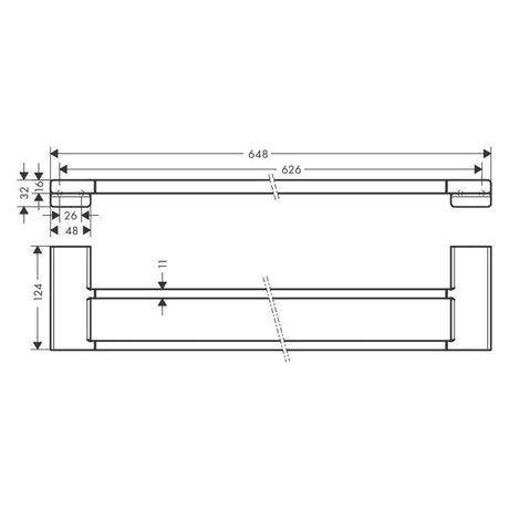 hansgrohe AddStoris Doppelbadetuchhalter