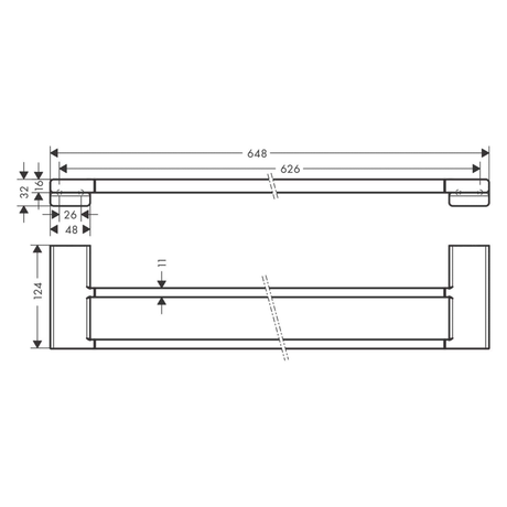 hansgrohe AddStoris Doppelbadetuchhalter