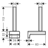 hansgrohe AddStoris Ersatzpapierrollenhalter