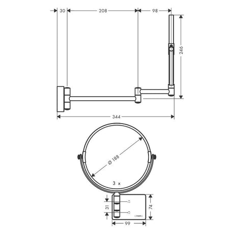 hansgrohe AddStoris Rasierspiegel