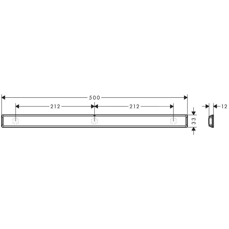 hansgrohe WallStoris Wandstange 50 cm