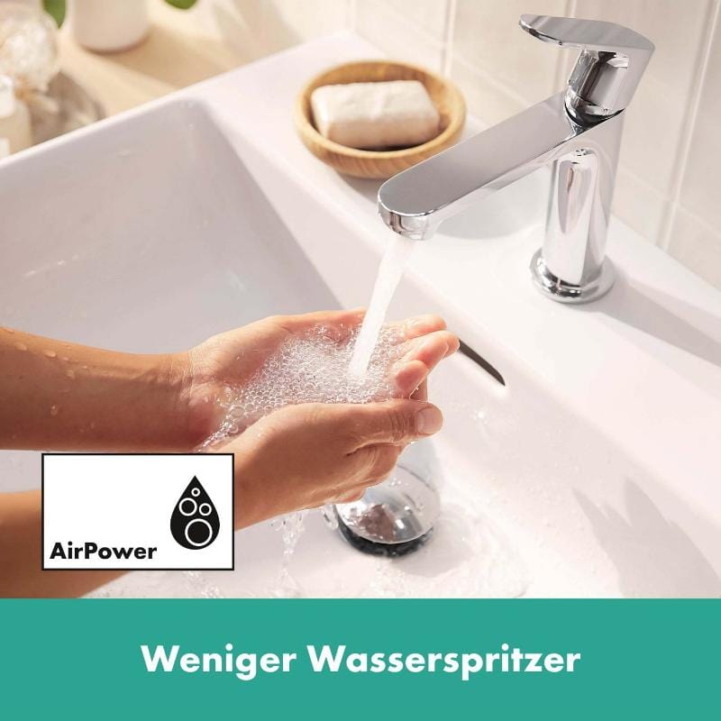 hansgrohe Rebris S Einhebel-Waschtischarmatur 110 CoolStart ohne Ablaufgarnitur