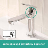 hansgrohe Rebris S Einhebel-Waschtischarmatur 110 CoolStart ohne Ablaufgarnitur