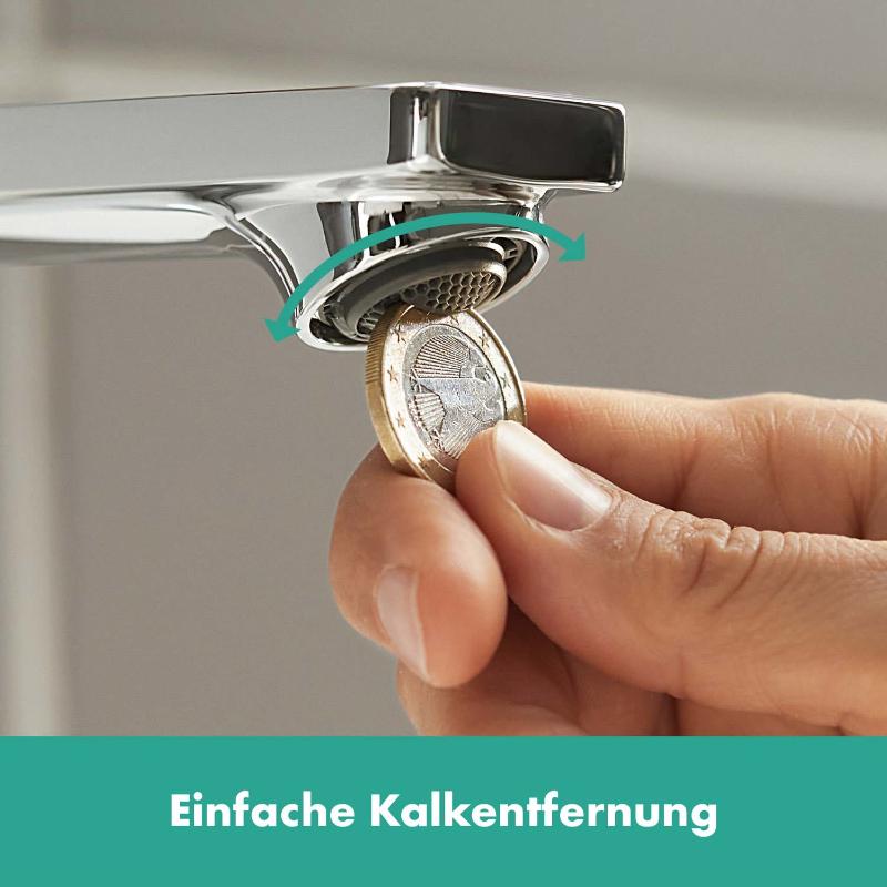 hansgrohe Rebris E Einhebel-Waschtischarmatur 80 CoolStart ohne Ablaufgarnitur