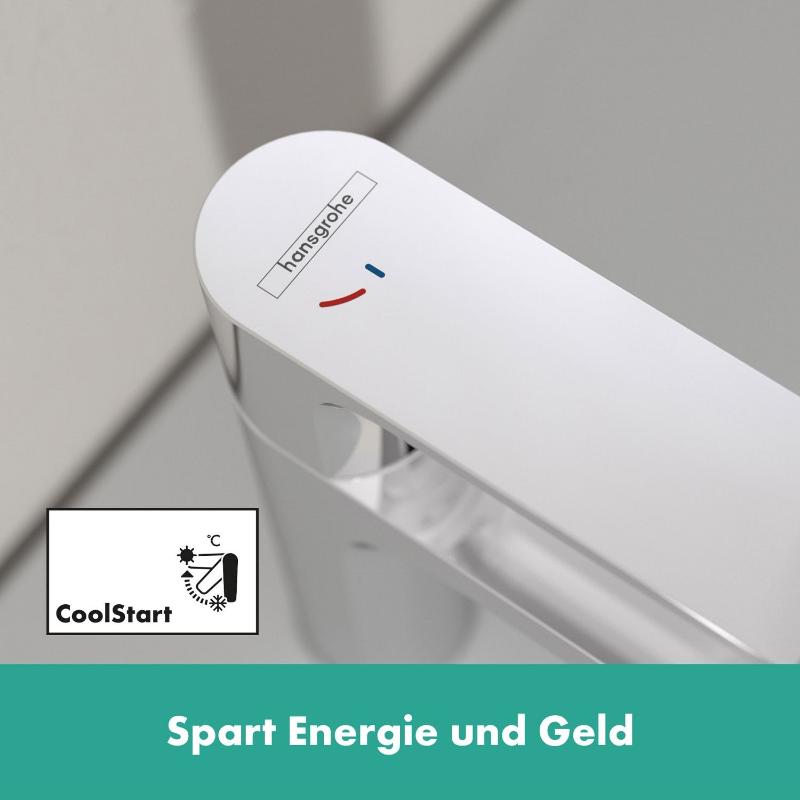 hansgrohe Rebris E Einhebel-Waschtischarmatur 80 CoolStart ohne Ablaufgarnitur