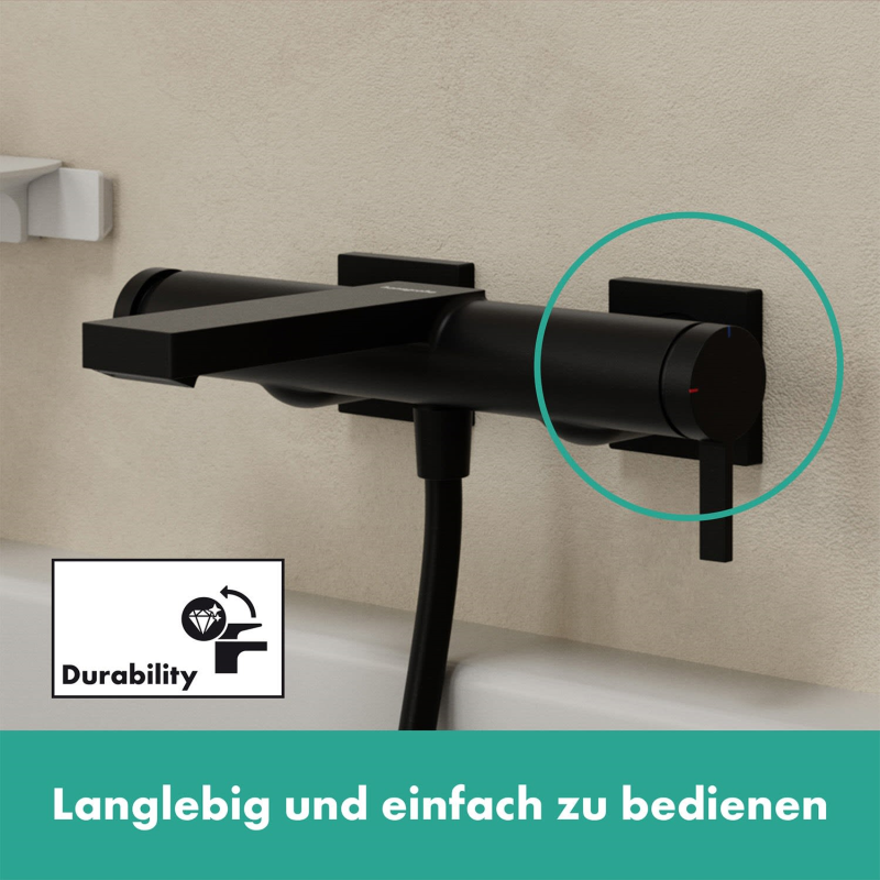 hansgrohe Tecturis E Einhebel-Wannenarmatur Aufputz