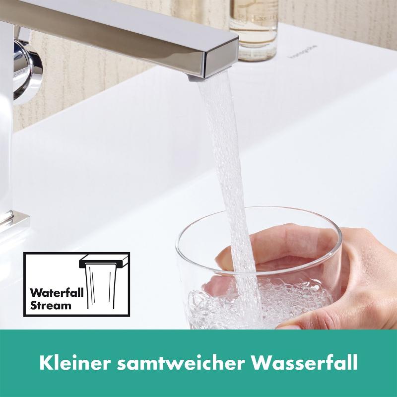 hansgrohe Tecturis E Einhebel-Waschtischarmatur 110 Fine CoolStart wassersparend+ mit Push-Open Ablaufgarnitur