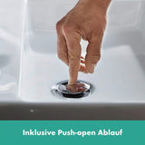 hansgrohe Tecturis E Einhebel-Waschtischarmatur 110 Fine CoolStart wassersparend+ mit Push-Open Ablaufgarnitur