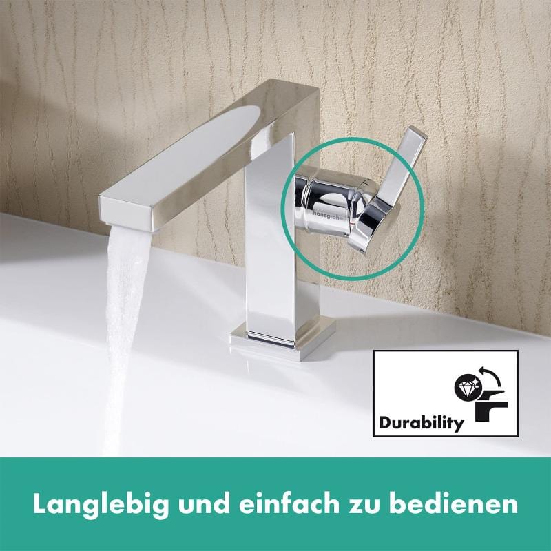 hansgrohe Tecturis E Einhebel-Waschtischarmatur 110 Fine CoolStart wassersparend+ mit Push-Open Ablaufgarnitur