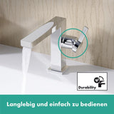 hansgrohe Tecturis E Einhebel-Waschtischarmatur 110 Fine CoolStart wassersparend+ mit Push-Open Ablaufgarnitur