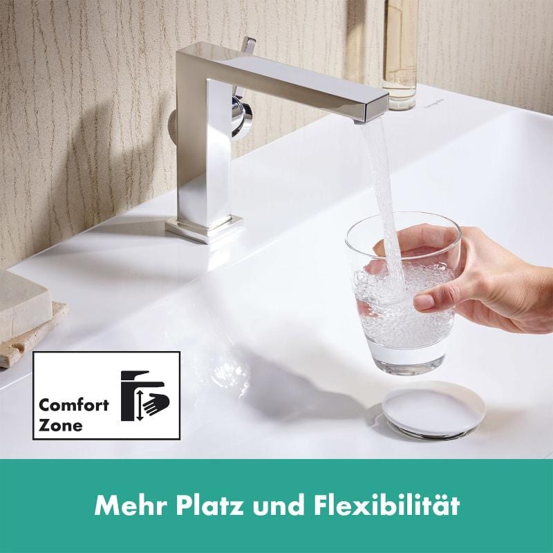 hansgrohe Tecturis E Einhebel-Waschtischarmatur 110 Fine CoolStart wassersparend+ mit Push-Open Ablaufgarnitur