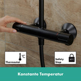 hansgrohe Vernis Blend Duschsystem 200 1 jet EcoSmart mit Brausethermostat