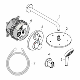 hansgrohe Croma Brausesystem 280, 1 Strahlart mit Ecostat S und Duschkopf 110 Vario