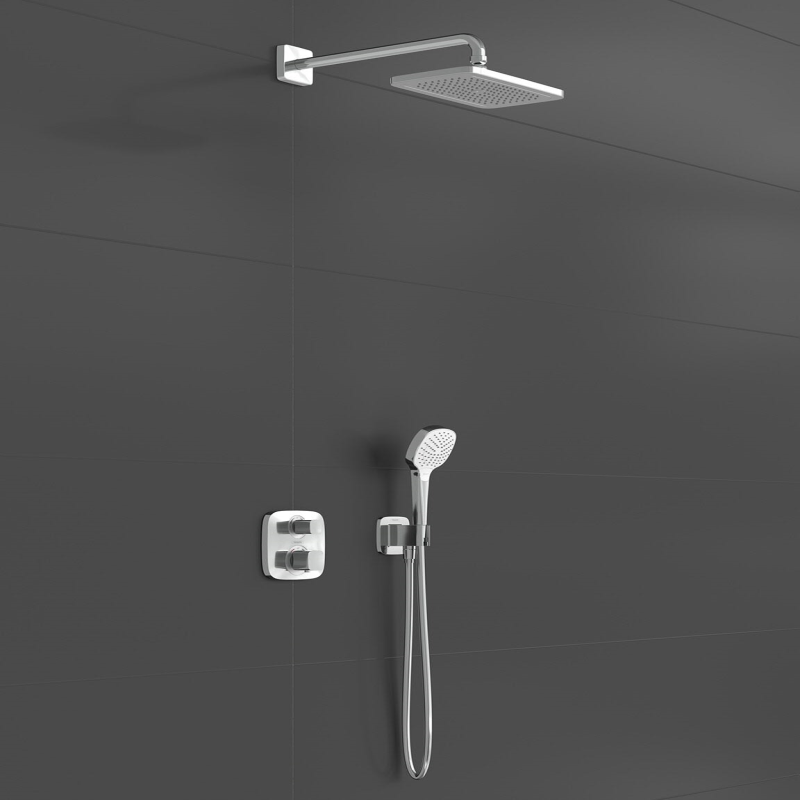 hansgrohe Croma E Brausesystem 280, 1 Strahlart mit Ecostat E