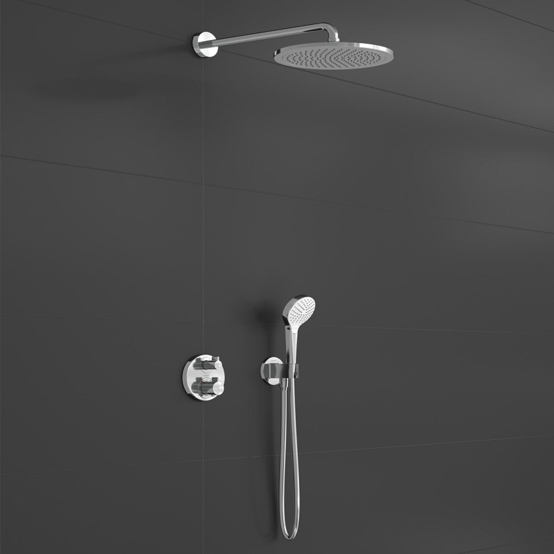 hansgrohe Croma Brausesystem 280, 1 Strahlart mit Ecostat S und Duschkopf 110 Vario