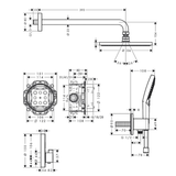 hansgrohe Raindance S Brausesystem 240, 1 Strahlart PowderRain mit ShowerSelect S