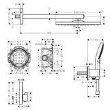 hansgrohe Raindance E Brausesystem 300, 1 Strahlart mit ShowerSelect Square