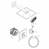 hansgrohe Raindance E Brausesystem 300, 1 Strahlart mit ShowerSelect Square