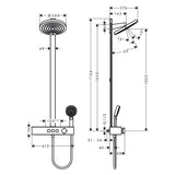 hansgrohe Pulsify Showerpipe 260 2 Strahlarten EcoSmart, mit Shower Tablet Select 400