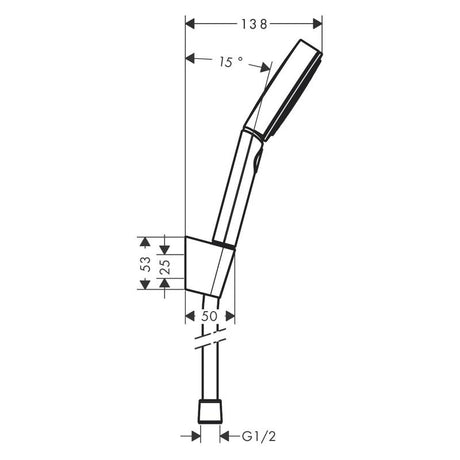 hansgrohe Pulsify Select S Duschkopfhalterungset 105 3 Strahlarten Relaxation mit Duschschlauch 125 cm