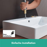 hansgrohe Vernis Blend Waschtischarmatur 70 mit Zugstangen-Ablaufgarnitur