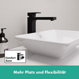 hansgrohe Vernis Shape Waschtischarmatur 190 mit Zugstangen-Ablaufgarnitur