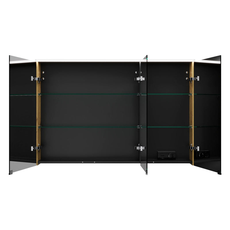 burgbad Eqio Spiegelschrank mit LED-Aufsatzleuchte 120 cm Links