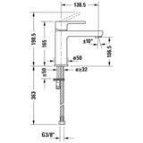 Duravit B.2 Einhebel-Waschtischmischer M ohne Zugstangen-Ablaufgarnitur