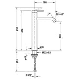 Duravit C.1 Einhebel-Waschtischmischer XL ohne Zugstangen-Ablaufgarnitur