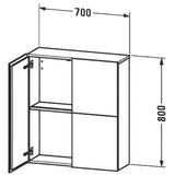 Duravit L-Cube Halbhochschrank 70 x 24,3 x 80 cm