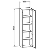 Duravit L-Cube Hochschrank 50 x 36,3 x 176 cm, Anschlag rechts