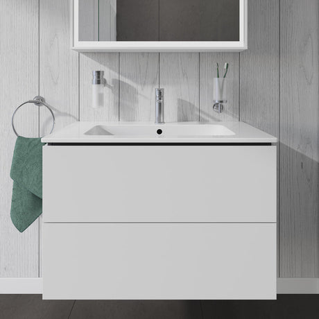 Duravit L-Cube Waschtischunterbau wandhängend mit 2 Auszügen, 82 x 48,1 cm