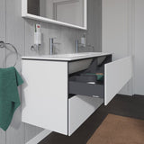 Duravit L-Cube Waschtischunterbau wandhängend mit 4 Auszügen, 129 x 48,1 cm