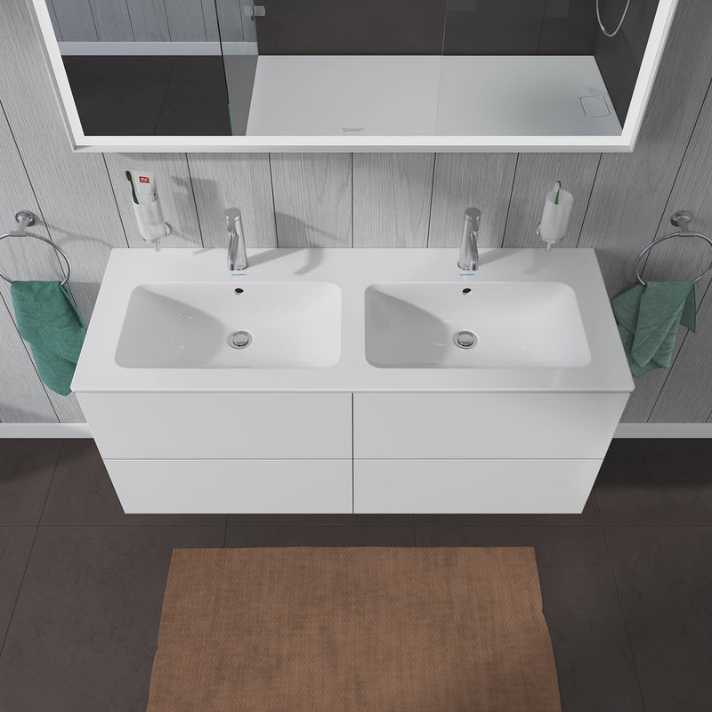 Duravit L-Cube Waschtischunterbau wandhängend mit 4 Auszügen, 129 x 48,1 cm