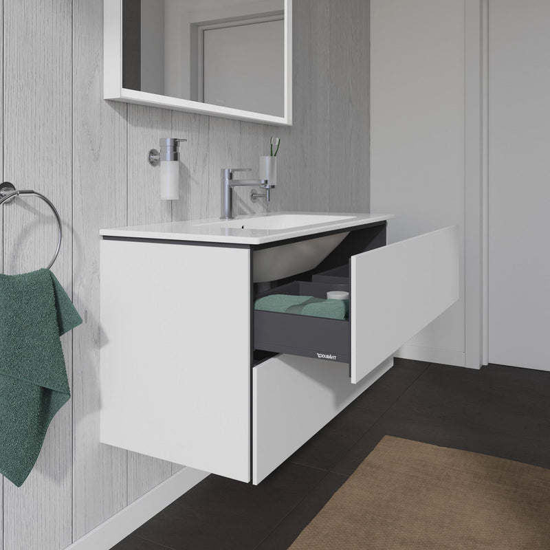 Duravit L-Cube Waschtischunterbau wandhängend mit 2 Auszügen, 102 x 48,1 cm