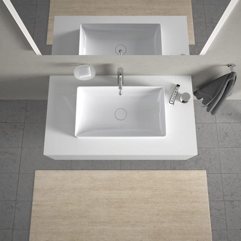 Duravit DuraSquare Aufsatzbecken ohne Hahnloch 60 x 34,5 cm