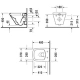 Duravit DuraStyle Wand-WC Compact Rimless Set