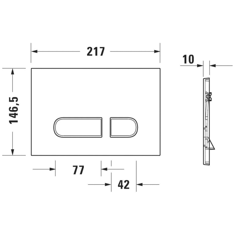 Duravit DuraSystem Betätigungsplatte A1 für WC, Kunststoff