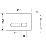 Duravit DuraSystem Betätigungsplatte A1 für WC, Kunststoff