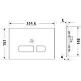 Duravit DuraSystem Betätigungsplatte A2 für WC, Glas