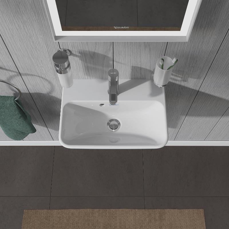 Duravit ME by Starck Handwaschbecken 45 cm, 1 Hahnloch durchgestochen