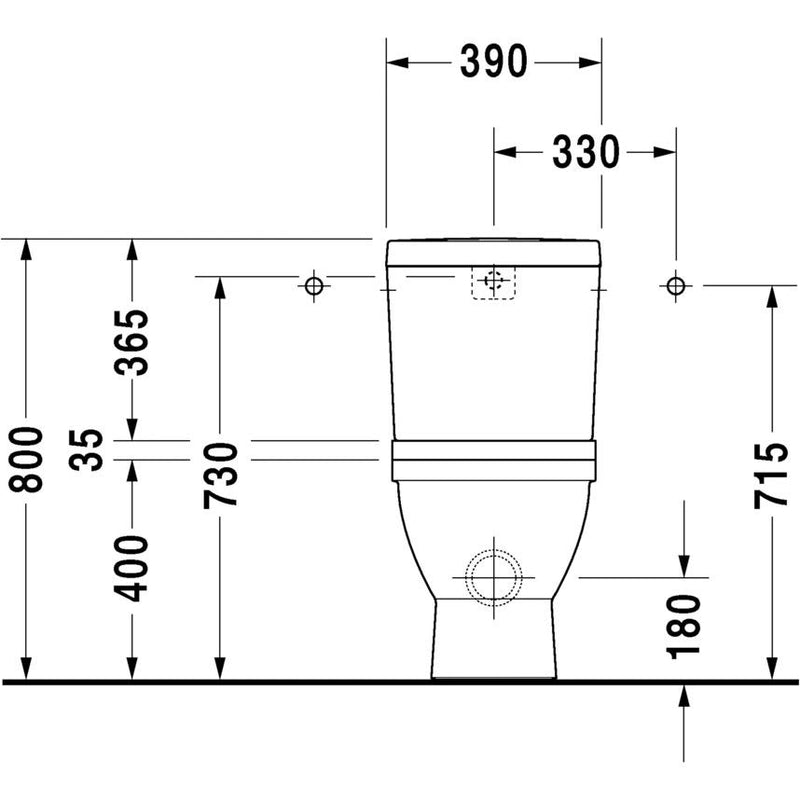 Duravit Starck 3 Spülkasten für WC-Kombination , Wasseranschluss links oder rechts